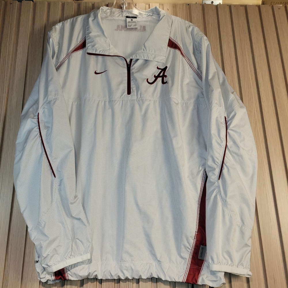 Nike Alabama Crimson Tide Storm-FIT Quarter Zip Windbreaker Jacket Mens Small